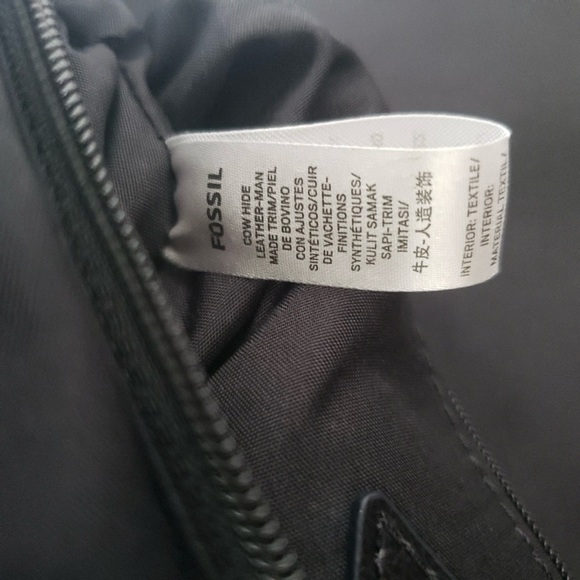 Fossil Purse Leather Jasmin Flap Crossbody Bag Black - Picture 11 of 13